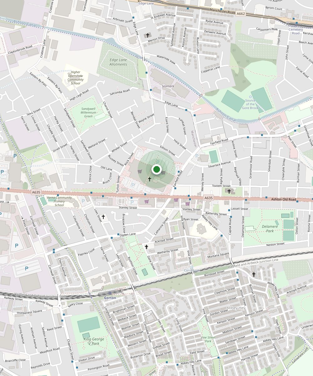 Map showing Lime Square Medical Centre on Ashton Old Road